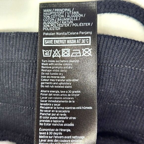 Ivy Park Tri Colorblock Tailored Joggers Sweatpants Women Small Black Blue White - Picture 13 of 13